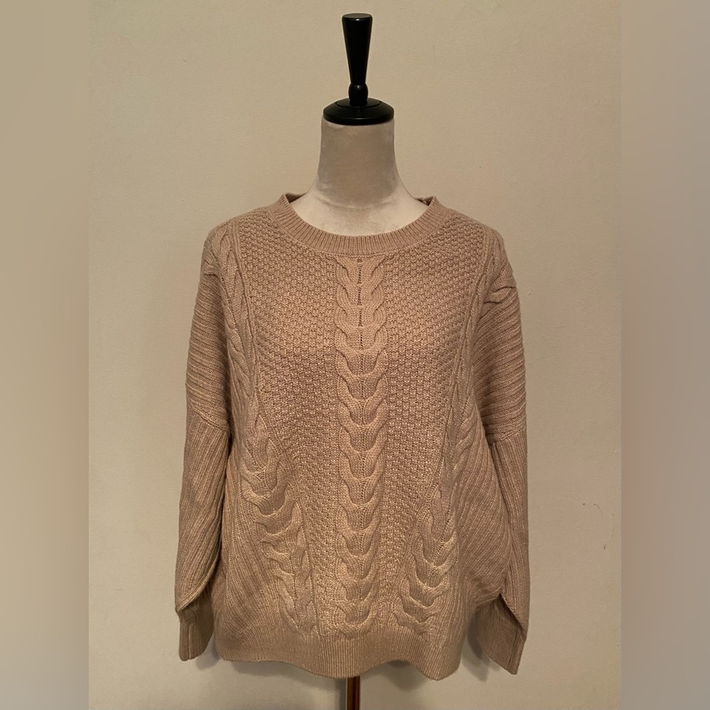 Tommy Hilfiger Beige Cable Knit Sweater